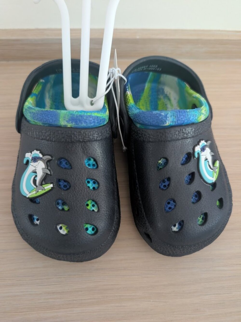 Capelli New York Boys Clogs Blue Green Shark Toddler, 5T